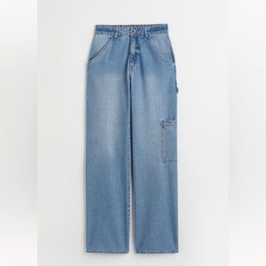 HM Wide Leg High Rise Cargo Jeans